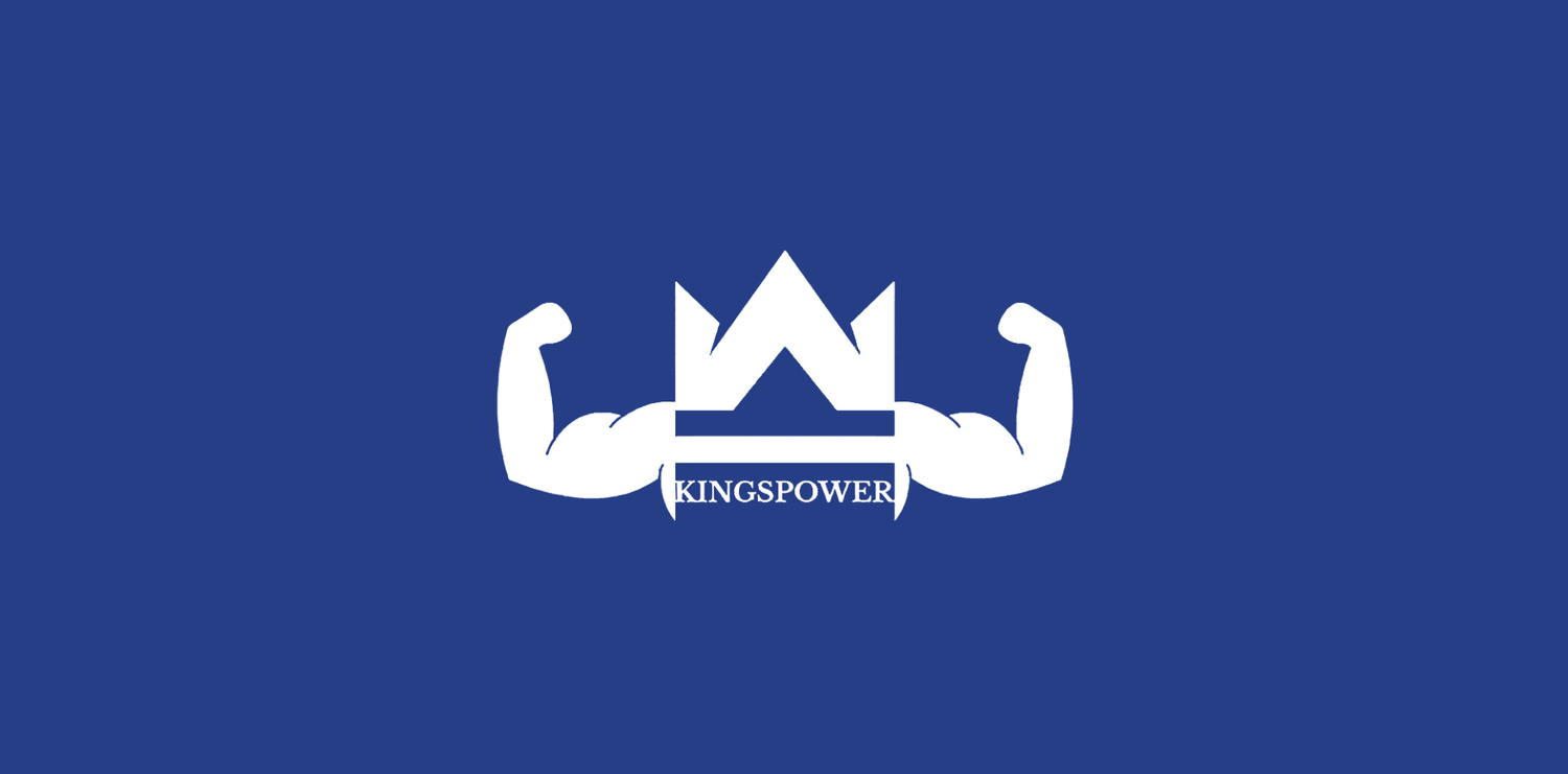 KingsPower logo blauw wit
