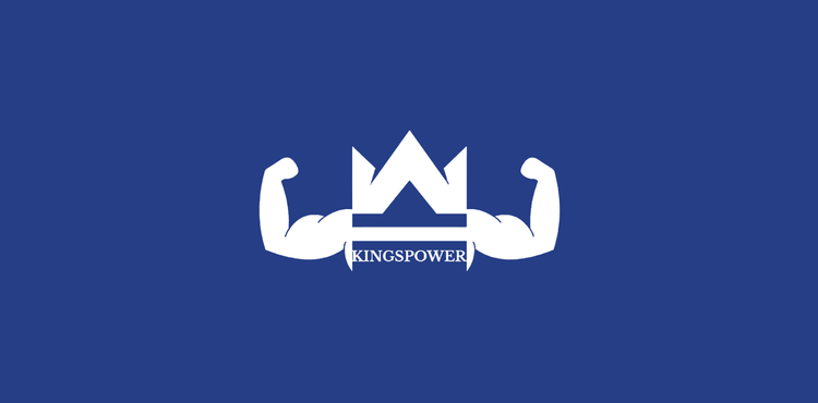 KingsPower logo blauw wit