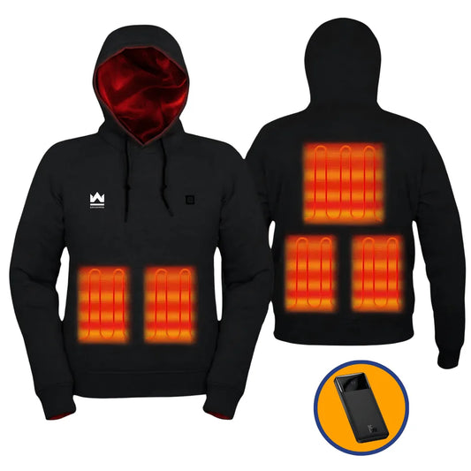Verwarmde hoodie heren KingsPower - voorkant