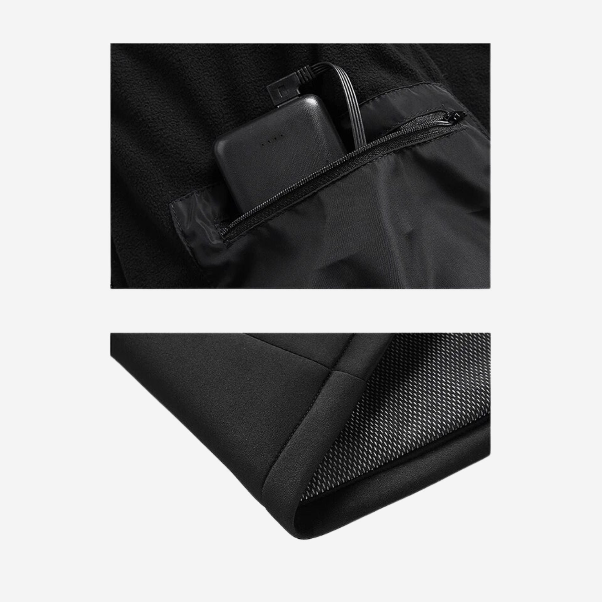 Verwarmde Bodywarmer Heren Dames. GRATIS Powerbank - Grijs/Zwart