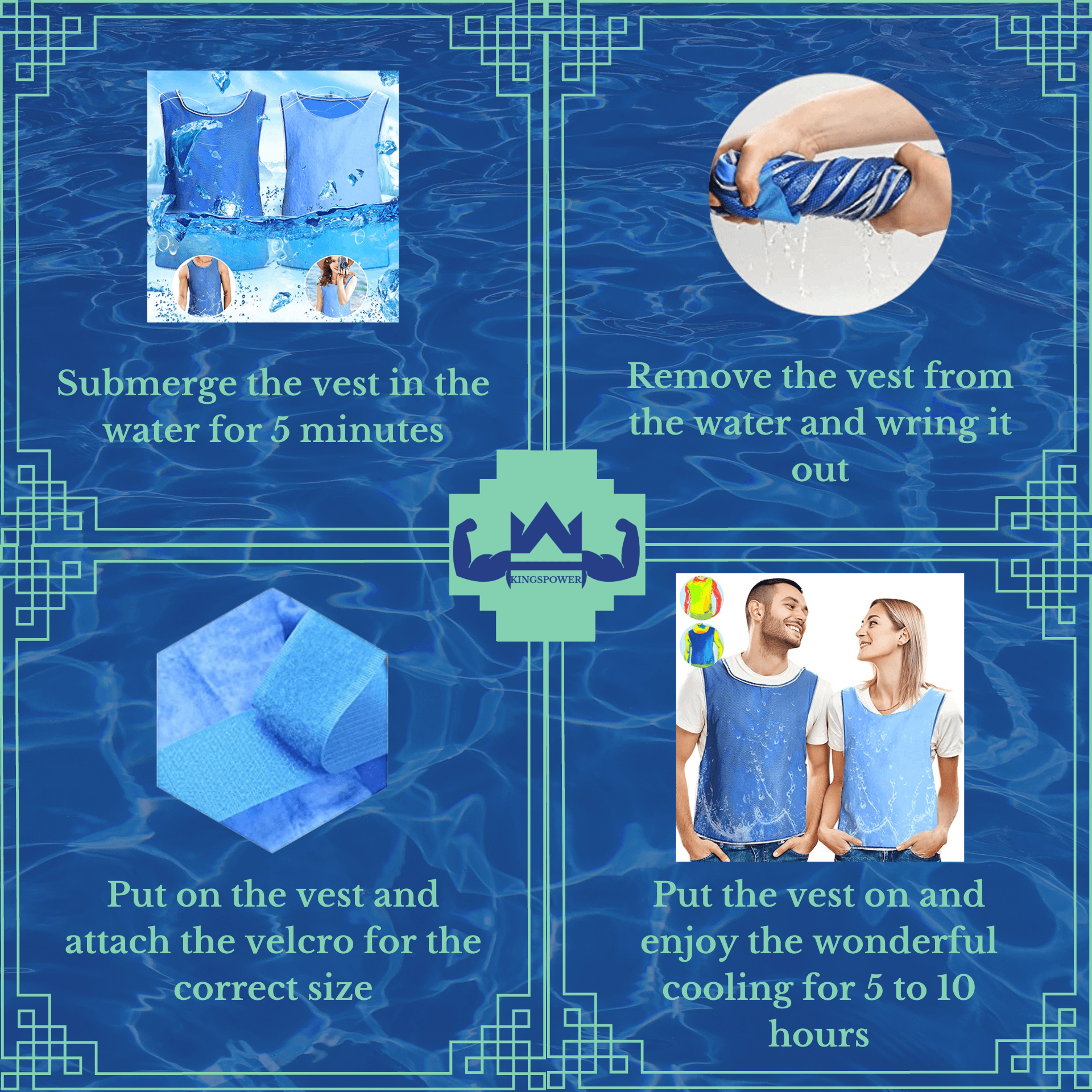 Gemakkelijk te gebruiken koelvest dat met water verkoeld